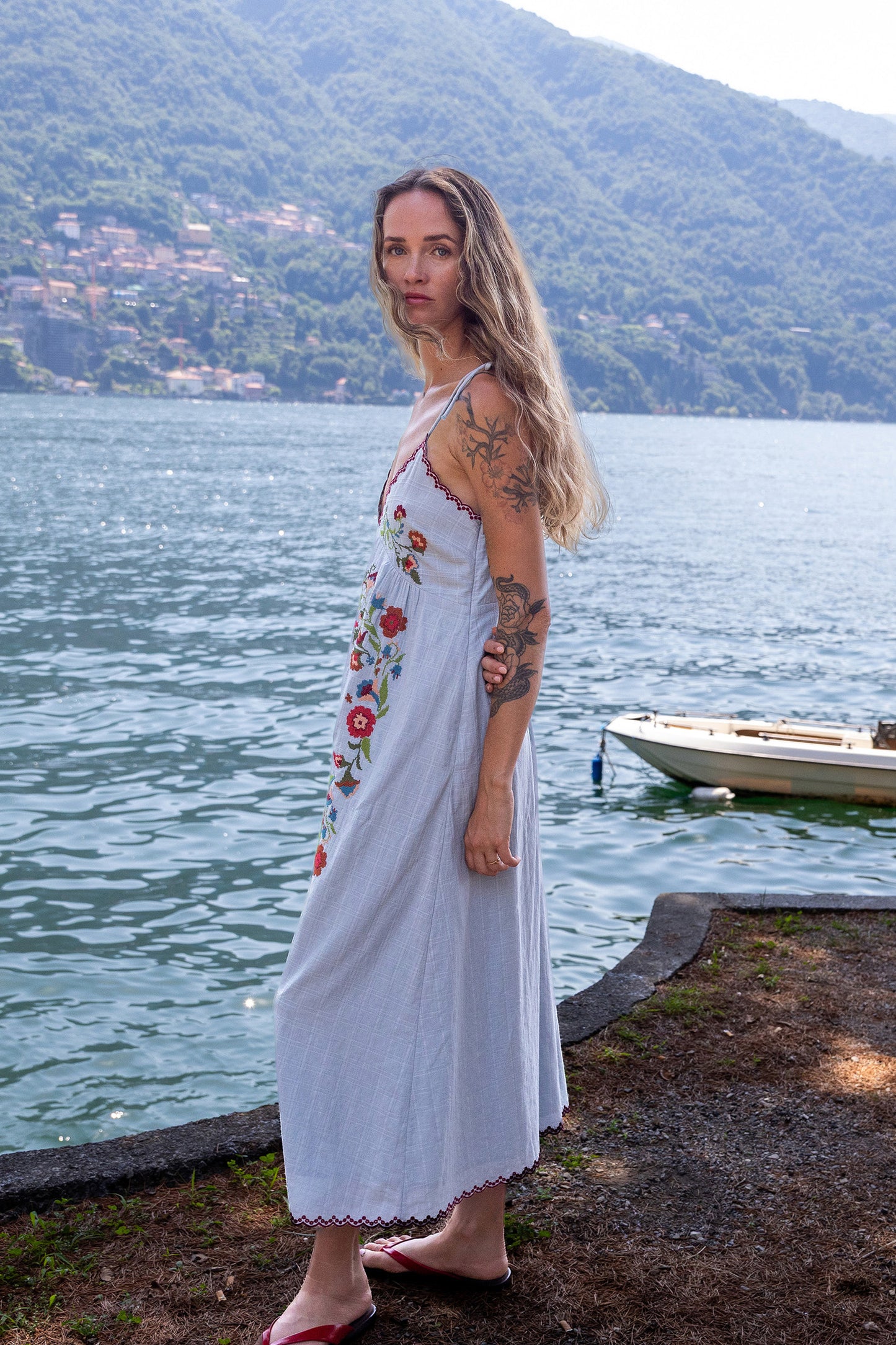 CROSS STITCH STRAP DRESS