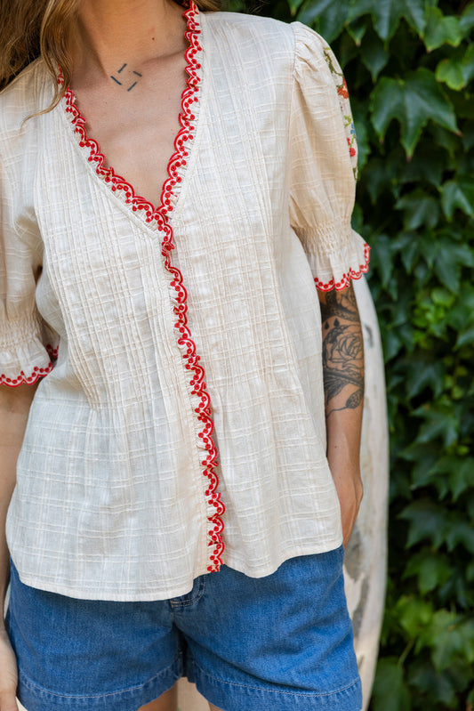 CROSS STICH EMBROIDERED SHIRT 4