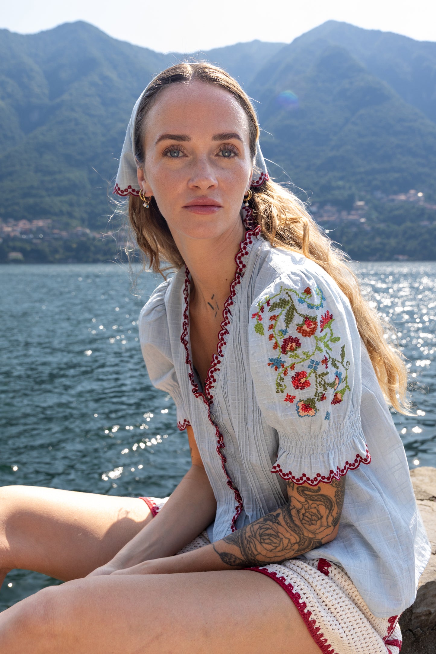 CROSS STICH EMBROIDERED SHIRT