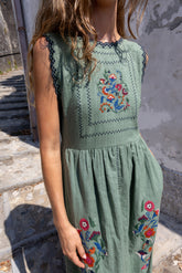 CROSS STICH EMBROIDERED DRESS